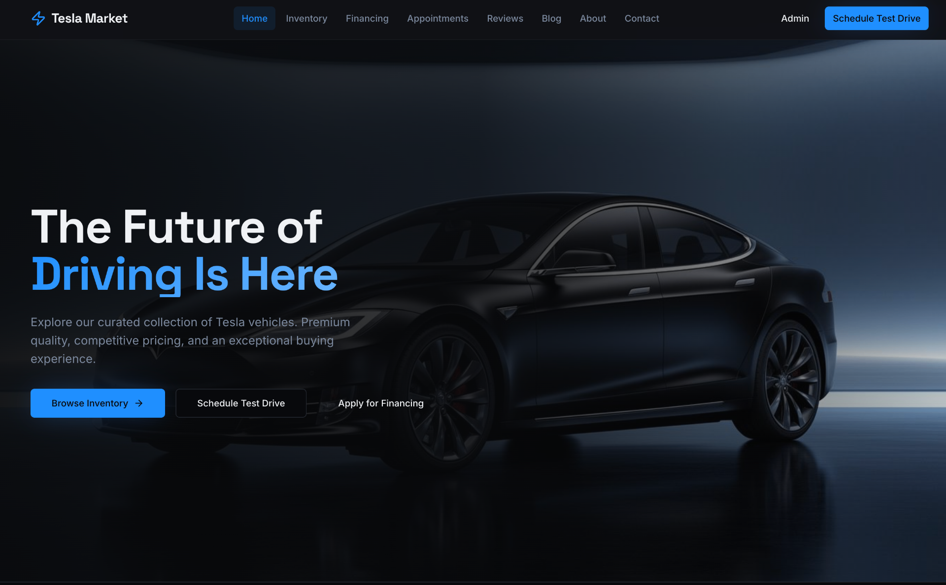 AI-built website example for an auto dealership